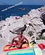 Nude sunbathing terraces at the Hotel Croatia, Cavtat