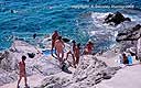 Nude sunbathing terraces at the Hotel Croatia, Cavtat